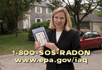Call 1-800-SOS-RADON for help from the EPA