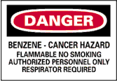 Danger sign for Benzene.