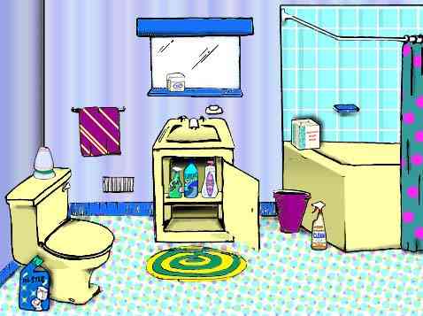 Limit bathroom household chemicals and moisture.