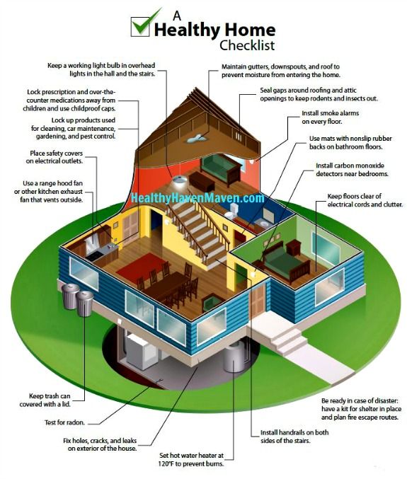 Healthy home checklist infographic