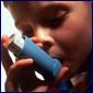 African American child with inhaler