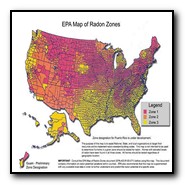 radon hazard zone map
